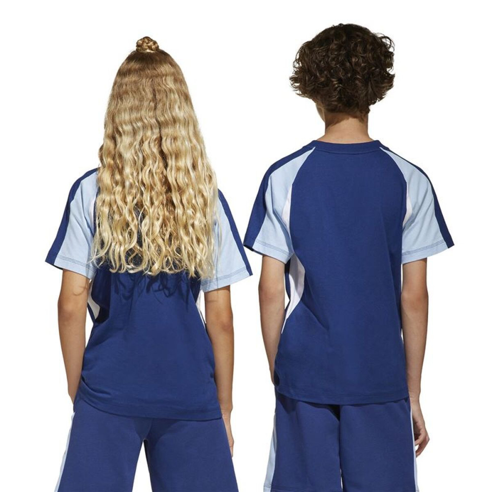 Child's Short Sleeve T-Shirt Adidas JD0060 Blue