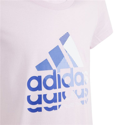 Child's Short Sleeve T-Shirt Adidas IB9147 Pink