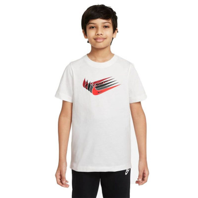 Child's Short Sleeve T-Shirt Nike DO1824-100 White