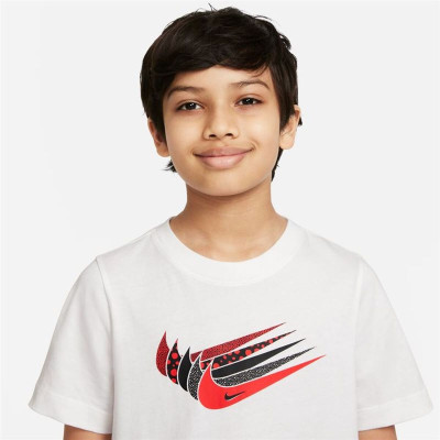Child's Short Sleeve T-Shirt Nike DO1824-100 White