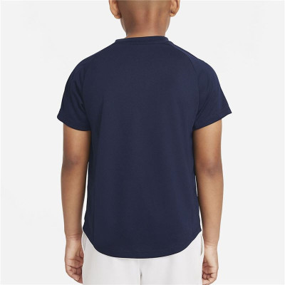 Child's Short Sleeve T-Shirt Nike CV7565-451 Navy Blue