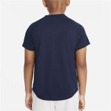 Child's Short Sleeve T-Shirt Nike CV7565-451 Navy Blue