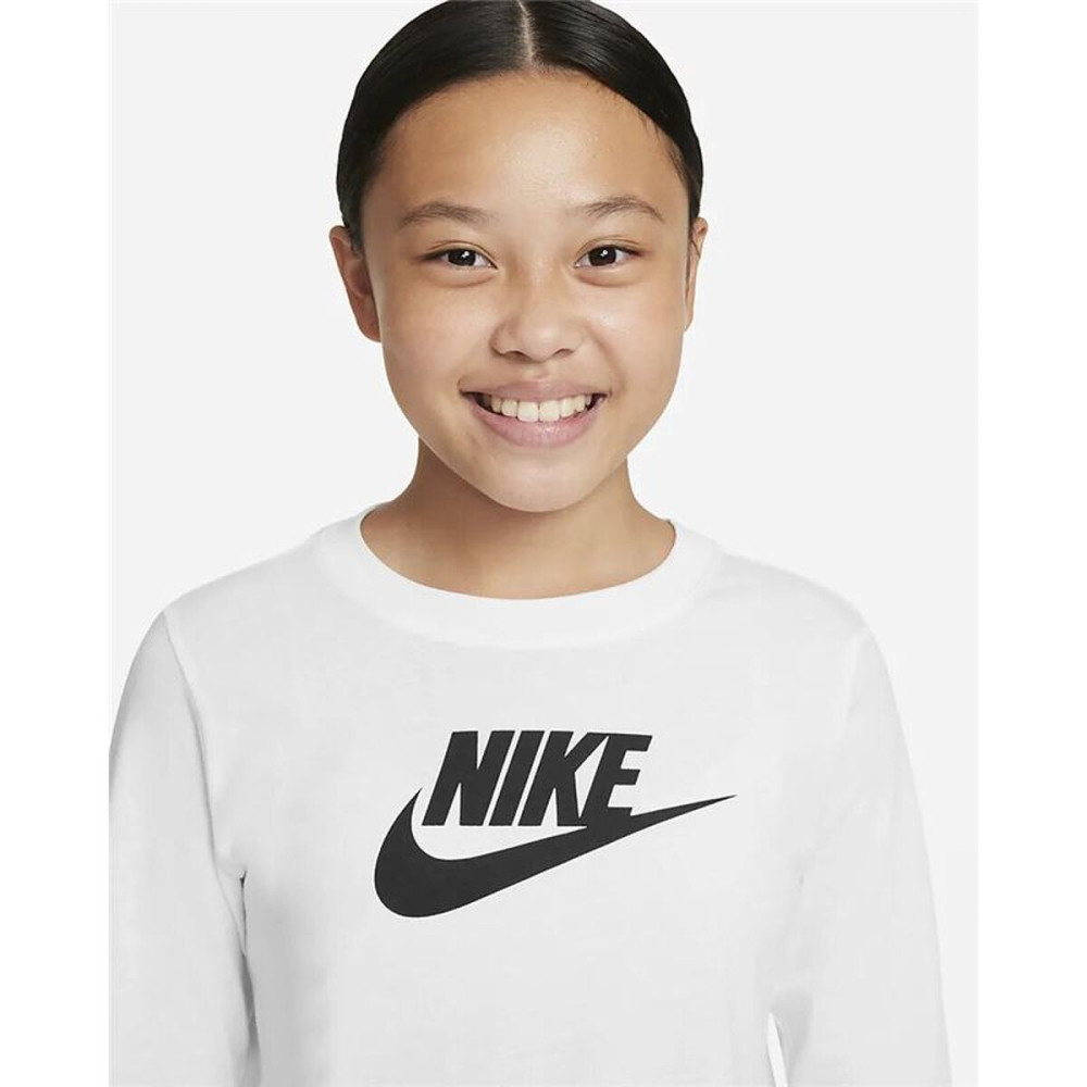 Child's Short Sleeve T-Shirt Nike CZ1260-100 White