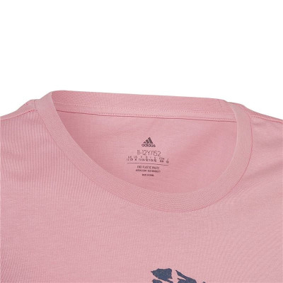 Child's Short Sleeve T-Shirt Adidas HL1617 Pink