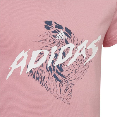 Child's Short Sleeve T-Shirt Adidas HL1617 Pink