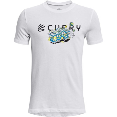 Child's Short Sleeve T-Shirt Under Armour 1374219-100 White