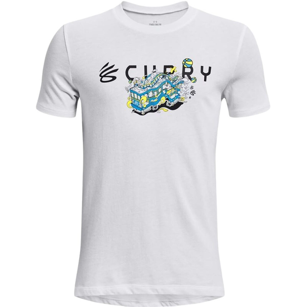 Child's Short Sleeve T-Shirt Under Armour 1374219-100 White