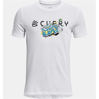 Child's Short Sleeve T-Shirt Under Armour 1374219-100 White