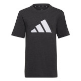 Child's Short Sleeve T-Shirt Adidas HG8856 Black