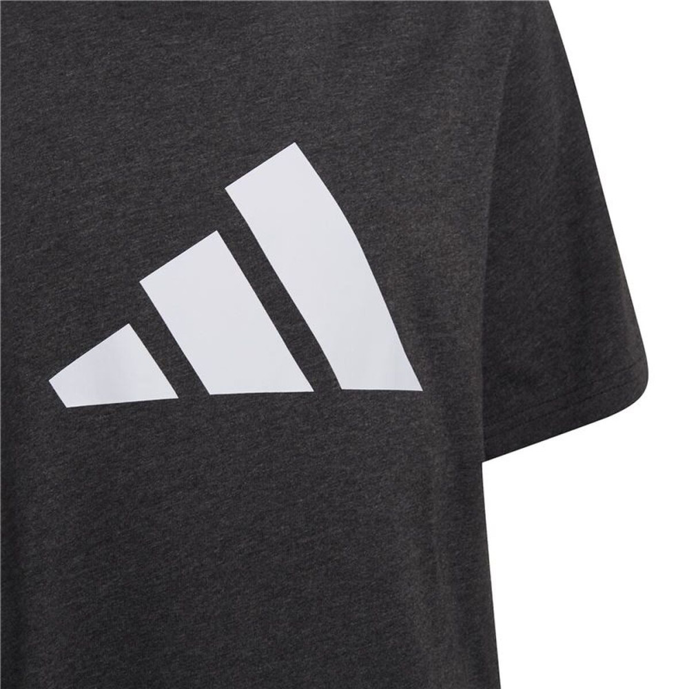 Child's Short Sleeve T-Shirt Adidas HG8856 Black