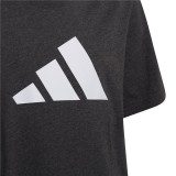 Child's Short Sleeve T-Shirt Adidas HG8856 Black