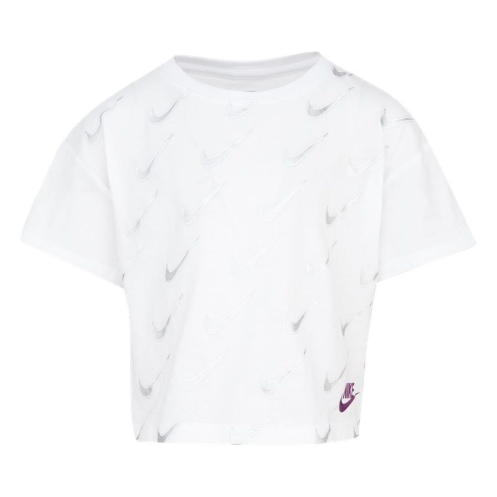 Child's Short Sleeve T-Shirt Nike 36I352-001 White