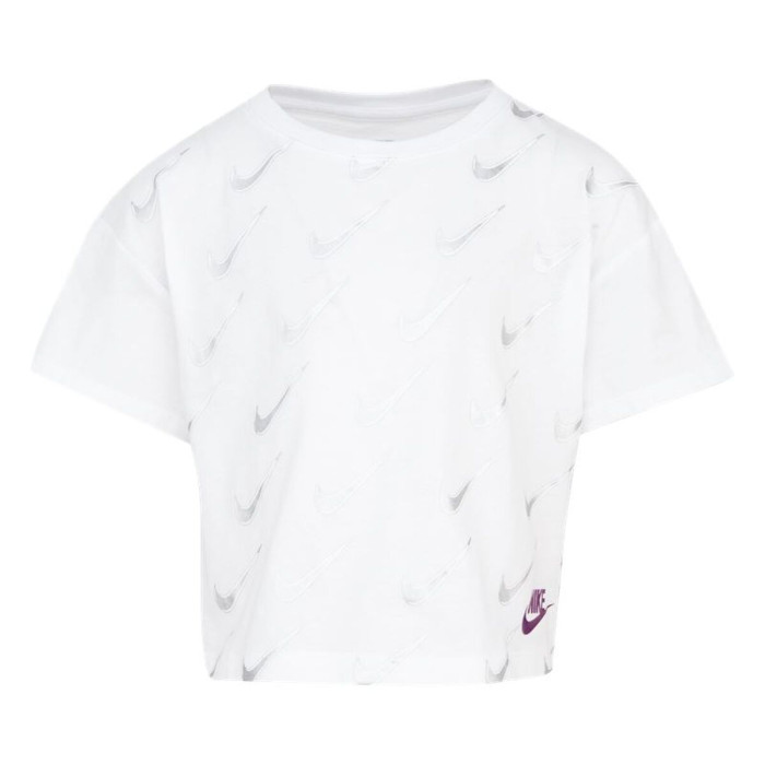 Child's Short Sleeve T-Shirt Nike 36I352-001 White