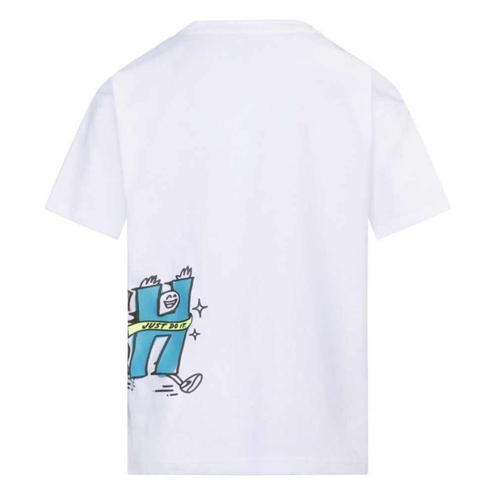 Child's Short Sleeve T-Shirt Nike 86L110-001 White