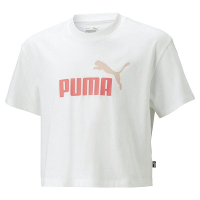 Child's Short Sleeve T-Shirt Puma 845346 52 White