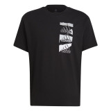Unisex Short Sleeve T-Shirt Adidas HE4314 Black (S)