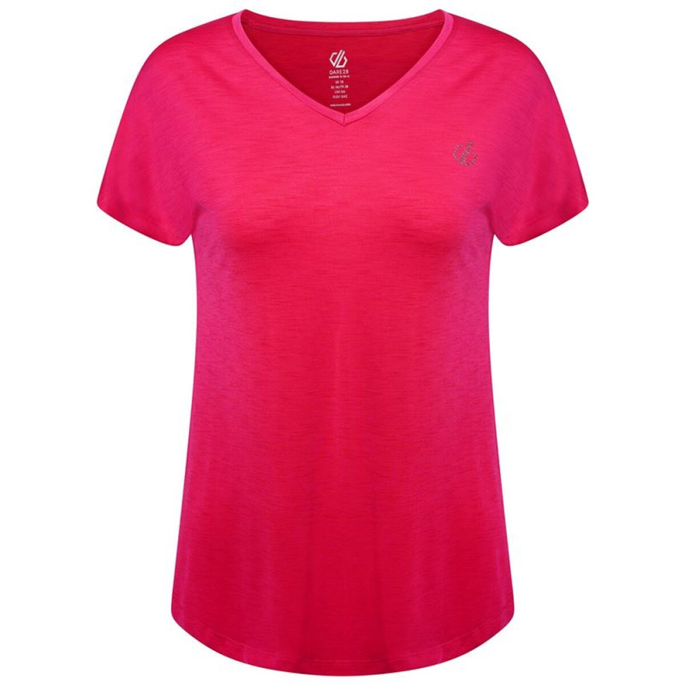 Women’s Short Sleeve T-Shirt Dare 2b DWT566-3BK Dark pink (S)