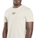 Men’s Short Sleeve T-Shirt Reebok HB2150 Beige (S)
