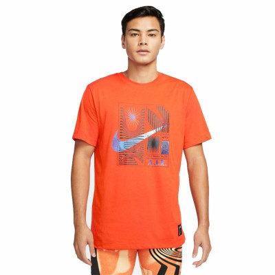 Men’s Short Sleeve T-Shirt Nike DM5684-817 Orange (S)