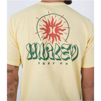 Men’s Short Sleeve T-Shirt Hurley MTS0035680-H713 Yellow (S)