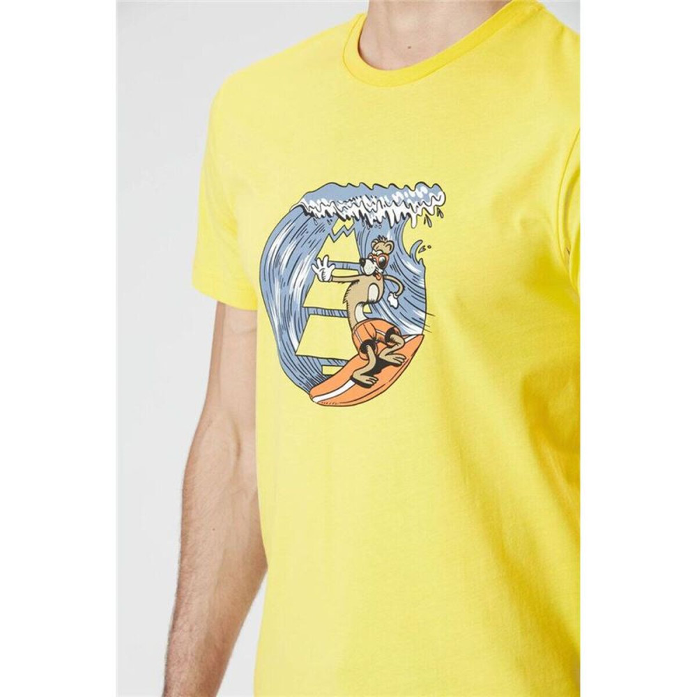Men’s Short Sleeve T-Shirt Picture MTS1030.B Yellow (M)