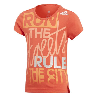 Child's Short Sleeve T-Shirt Adidas CF6636 Orange