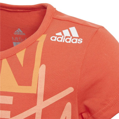 Child's Short Sleeve T-Shirt Adidas CF6636 Orange