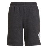 Sport Shorts for Kids Adidas Future Icons 3 Bandas Black
