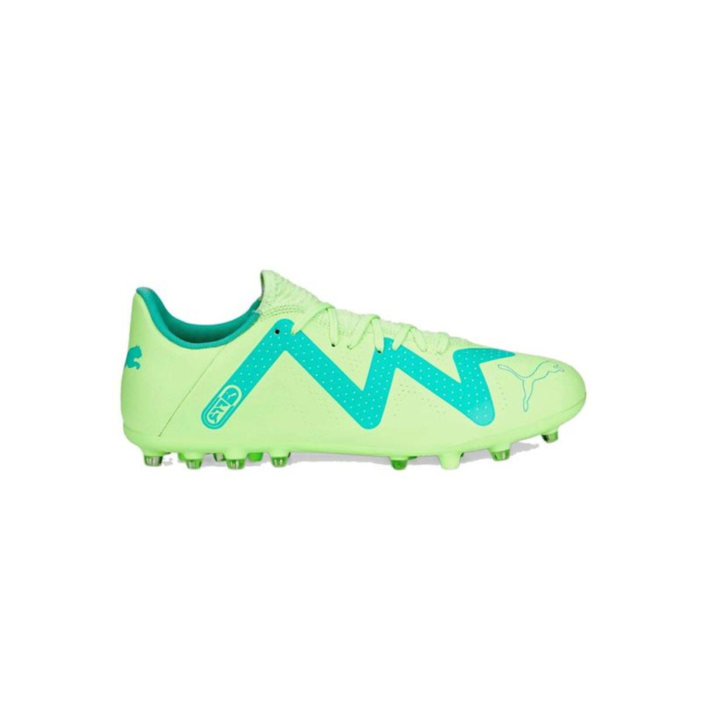Childrens Football Boots Puma Future Play Mg Lime green