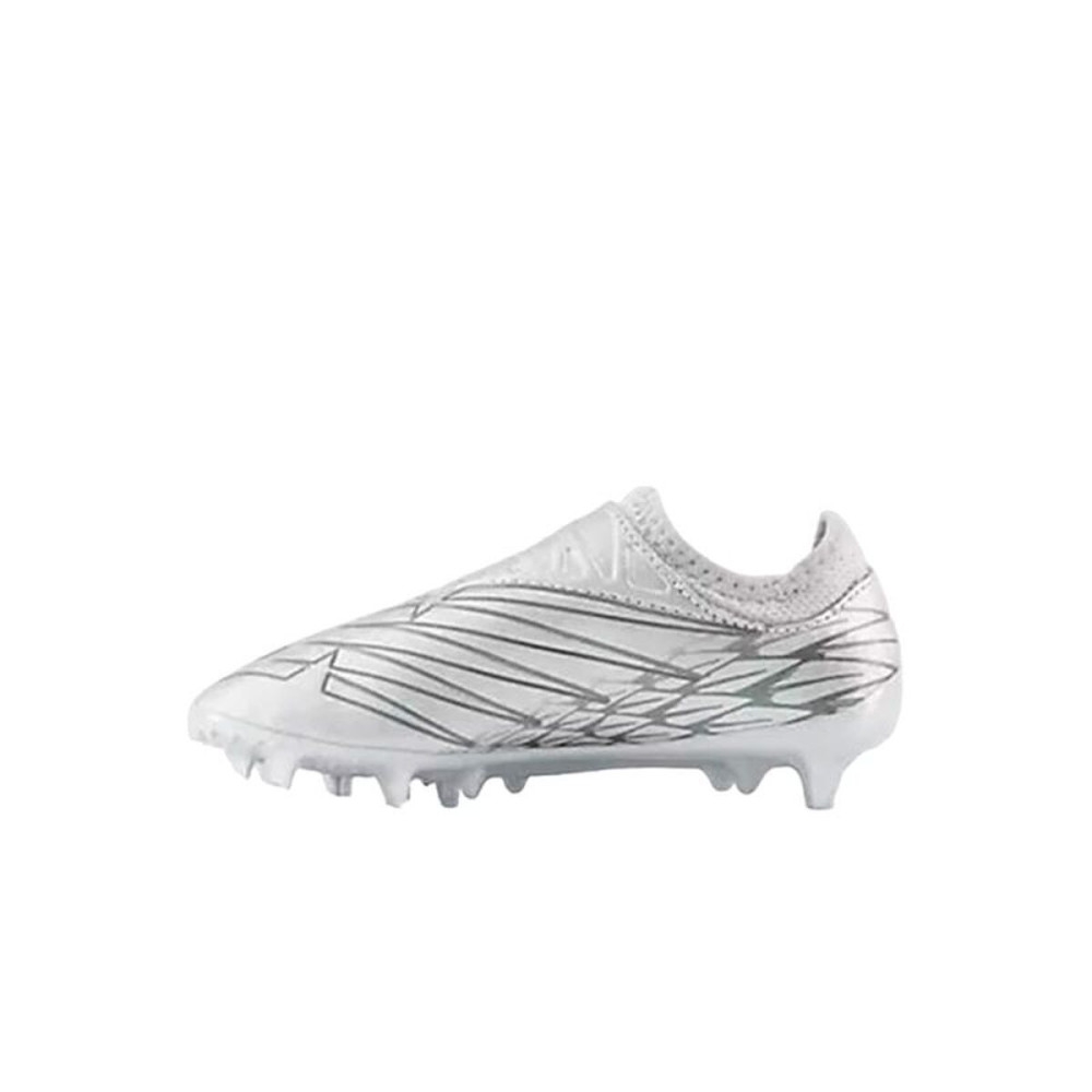 Childrens Football Boots New Balance Furon v7 Dispatch FG Grey