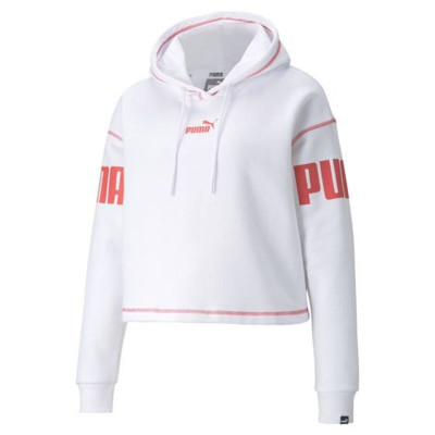 Women’s Hoodie Puma Puma Power Hoodie Fl W White