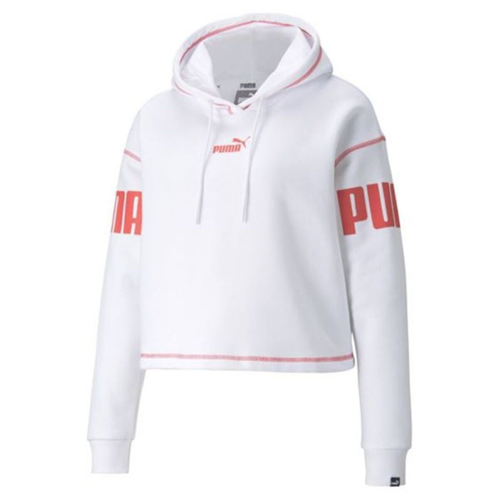 Women’s Hoodie Puma Puma Power Hoodie Fl W White