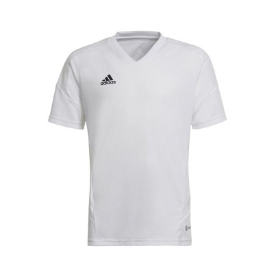 Children's Short Sleeved Football Shirt Adidas Con22 Y White