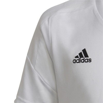 Children's Short Sleeved Football Shirt Adidas Con22 Y White