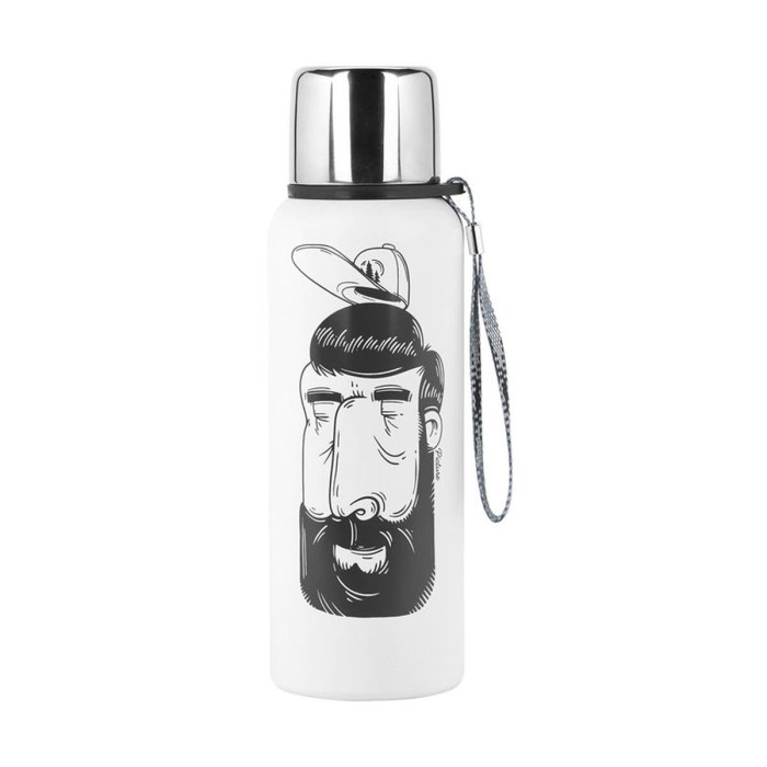 Water bottle Picture ACC121-A White Natural Steel