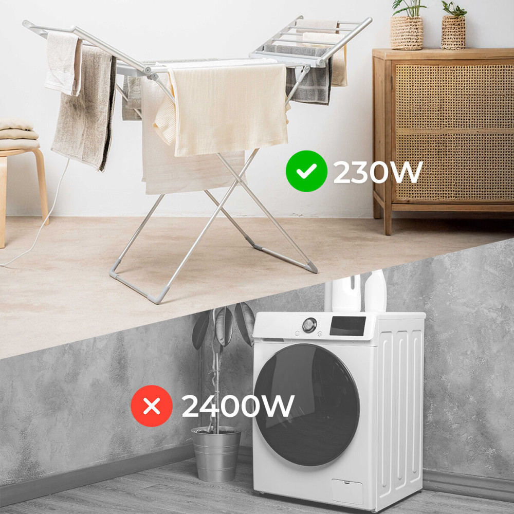 Foldable Electric Clothes Dryer with Wings, Touch Screen, Timer, and Temperature Control Warmmat InnovaGoods 230 W 20 Bars