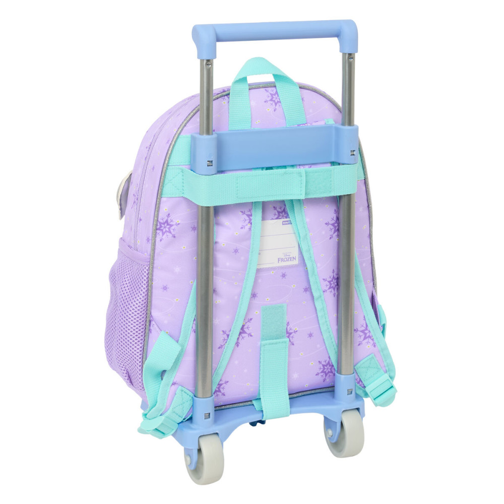 School Rucksack with Wheels Frozen Spirit Lilac 28 x 34 x 10 cm