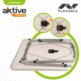 Table Aktive 80 x 60 cm White Foldable Camping
