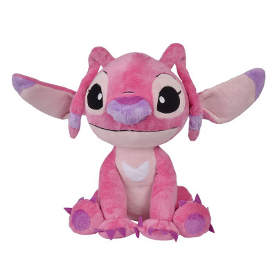 Fluffy toy Stitch Angel Pink Plastic 50 cm