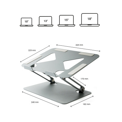 Folding and Adjustable Laptop Stand Lastan InnovaGoods