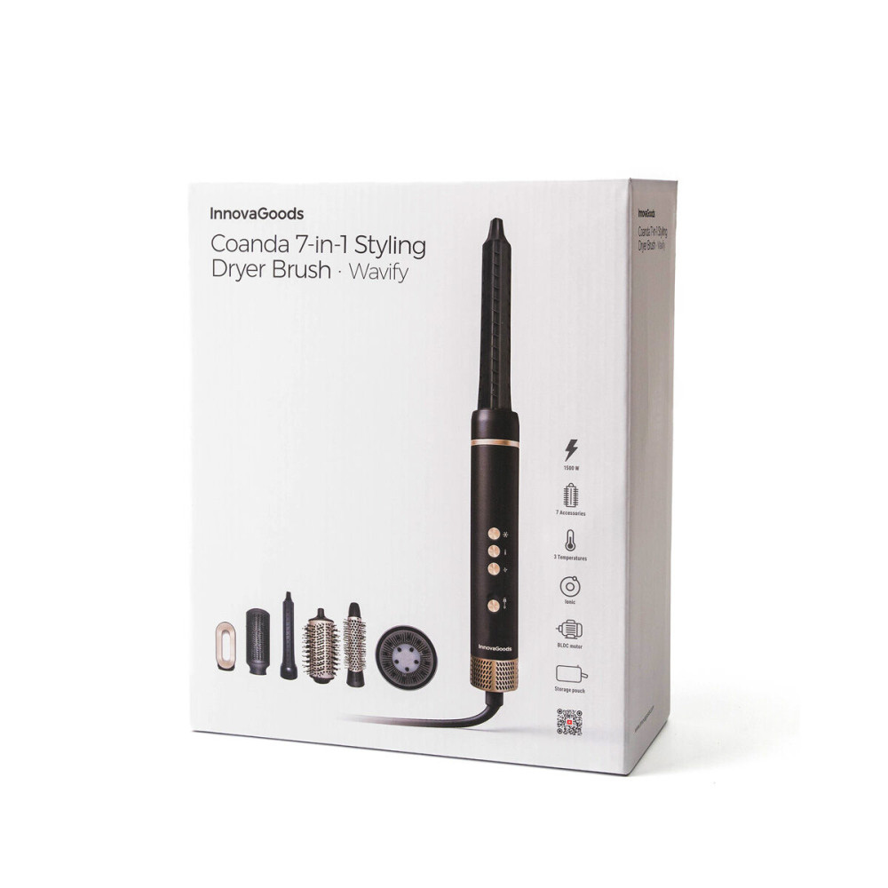 Ionic Multifunctional Air Dryer and Styler Brush with Coanda Technology and 7 Accessories Wavify InnovaGoods