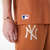 Short-sleeve Sports T-shirt New Era LEAGUE ESSNTLS LC OS TEE NEYYAN 60435552 Brown (L)