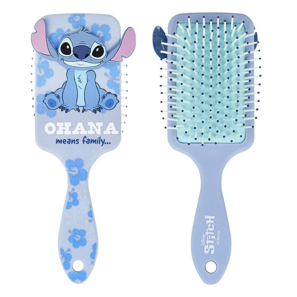 Detangling Hairbrush Stitch Purple Plastic