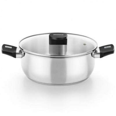 Casserole with lid Monix M240318 Black Ø 18 cm