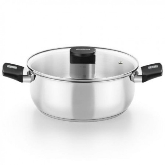 Casserole with lid Monix M240318 Black Ø 18 cm