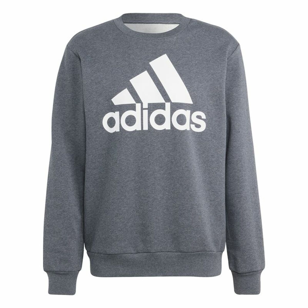 Men’s Sweatshirt without Hood Adidas Bl Fl  Grey