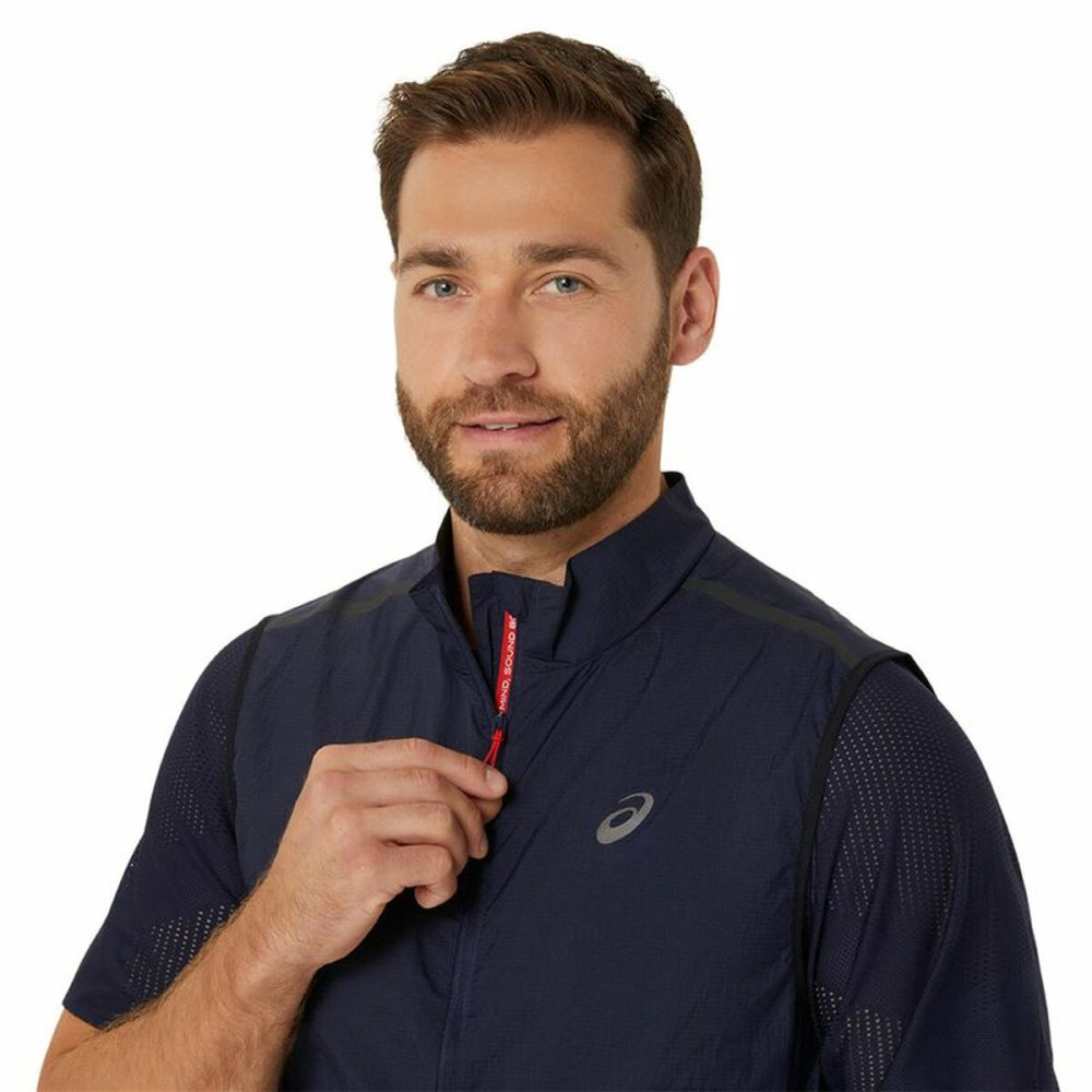 Men's Sports Gilet Asics Metarun Packable Gilet Blue