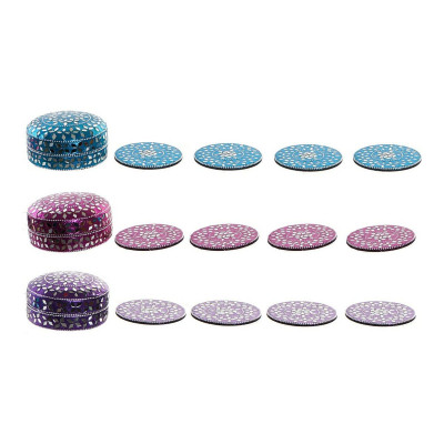 Coasters DKD Home Decor Aluminium MDF Wood (3 pcs)