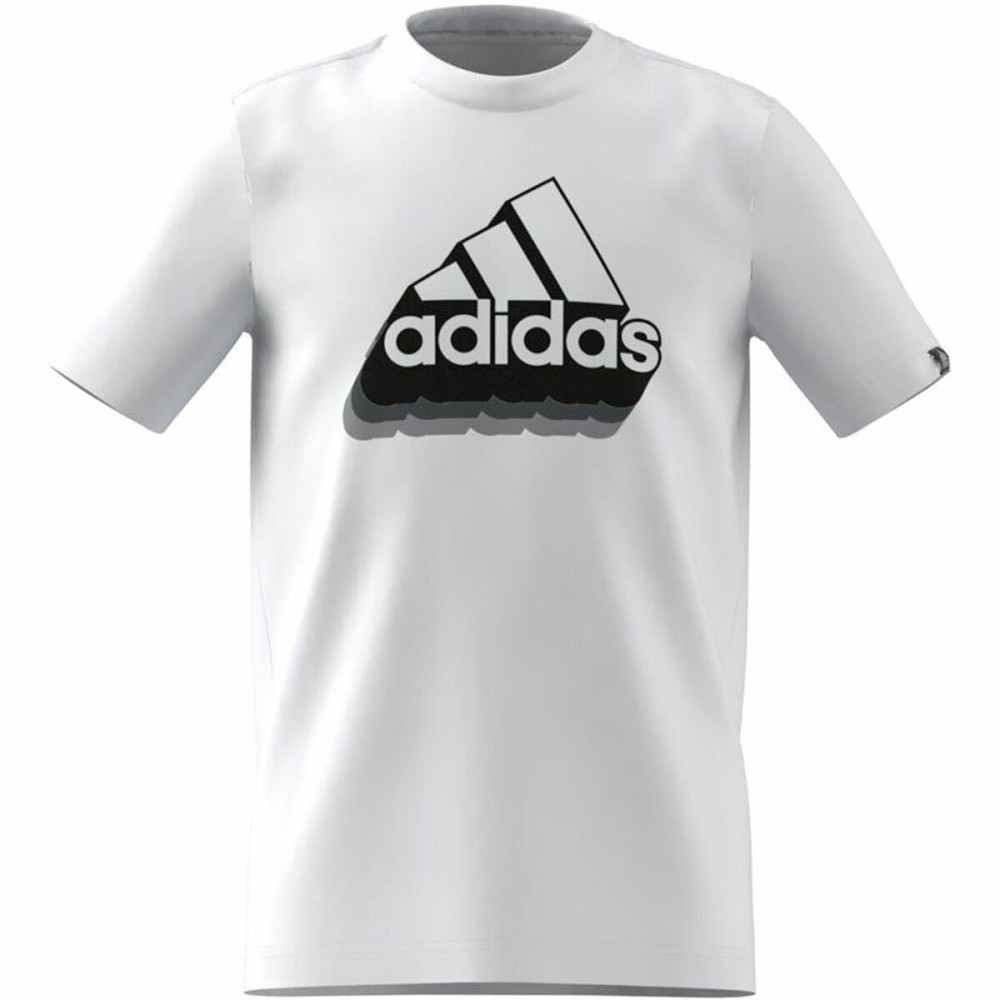 Children’s Short Sleeve T-Shirt Adidas B Bos Retro White