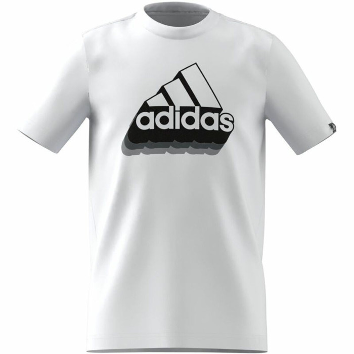 Children’s Short Sleeve T-Shirt Adidas B Bos Retro White